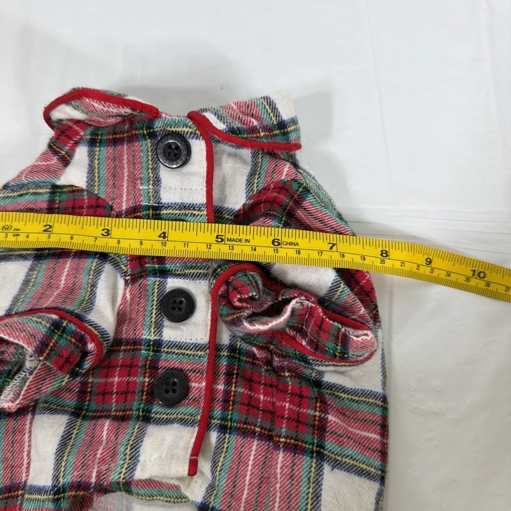 Disney Mickey Mouse Pluto‎ Dog Apparel Plaid Pajamas Xs